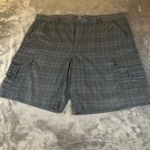 RedHead Plaid Cargo Shorts Mens Size 44 Gray Black Casual Outdoor‎ Summer